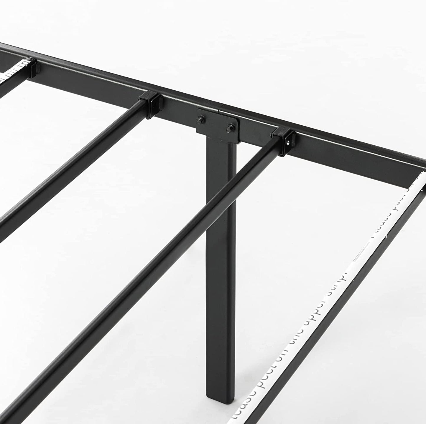 14-Inch Metal Platform Beds W/ Heavy Duty Steel Slat Mattress Foundation (No Box Spring Needed), Black
