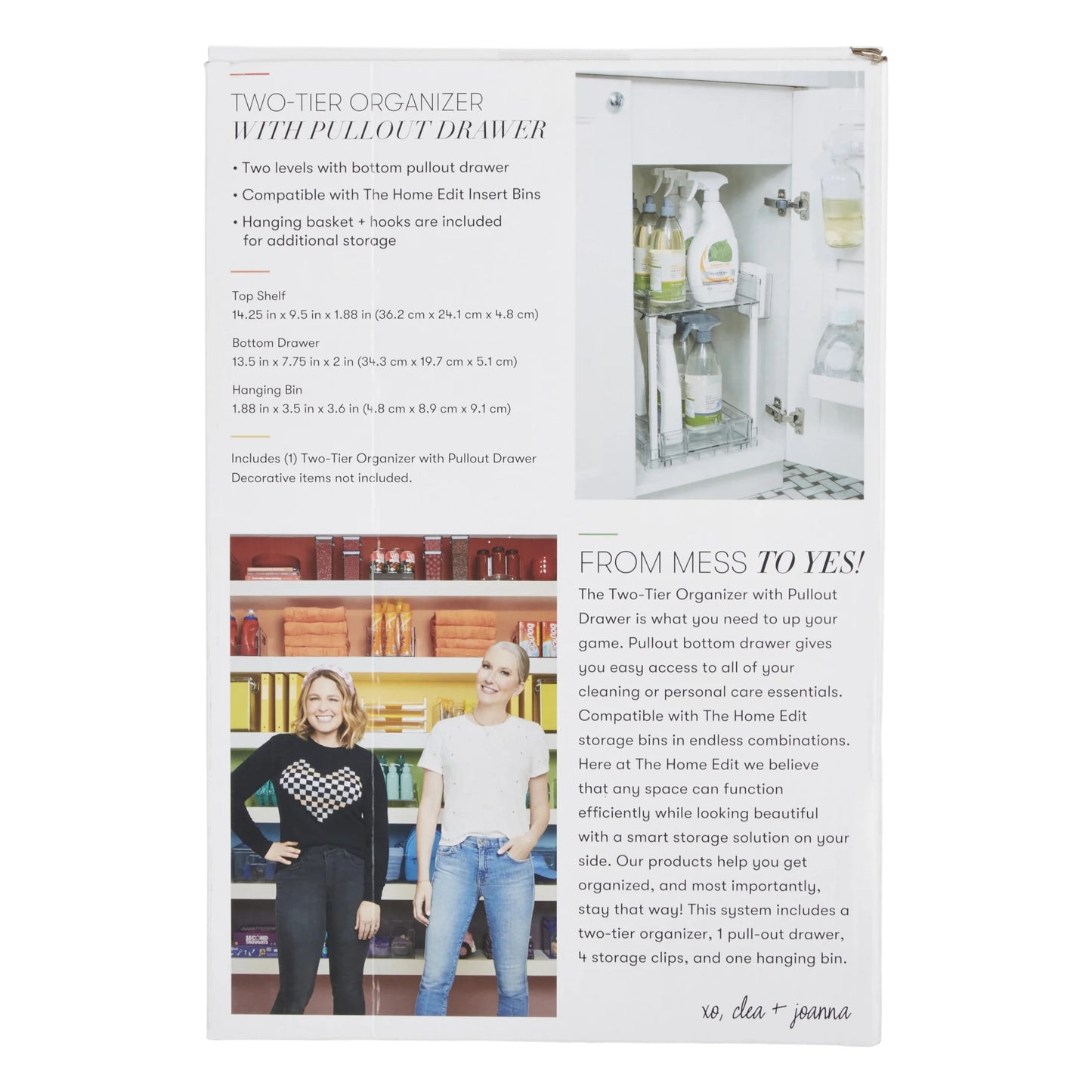 (2 Pack) under Cabinet 2-Tier Storage Tower, 10X14.5X15In