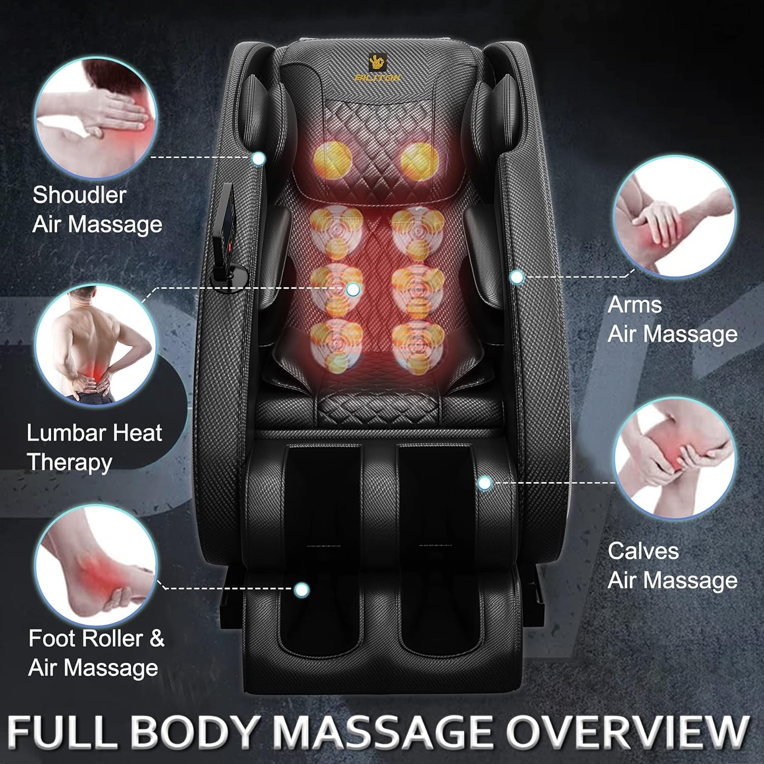 Massage Chair Blue-Tooth Connection and Speaker, Easy to Use at Home and in the Office and Recliner with Zero Gravity with Full Body Air Pressure