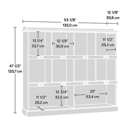 Barrister Lane Engineered Wood 10-Cubby Bookcase in Salt Oak