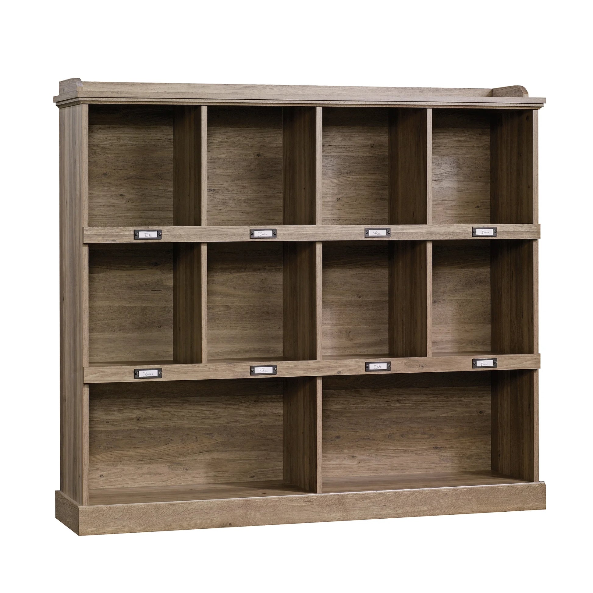 Barrister Lane Engineered Wood 10-Cubby Bookcase in Salt Oak