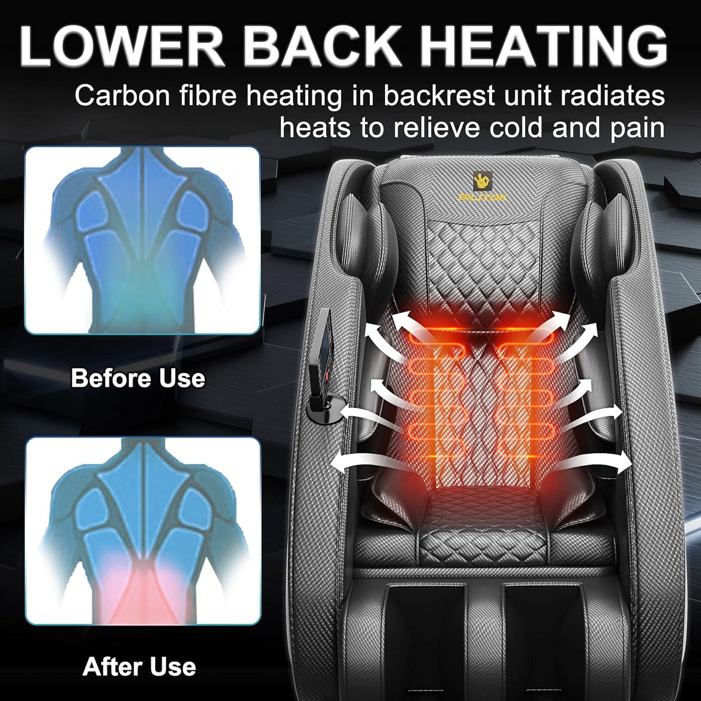 Massage Chair Blue-Tooth Connection and Speaker, Easy to Use at Home and in the Office and Recliner with Zero Gravity with Full Body Air Pressure