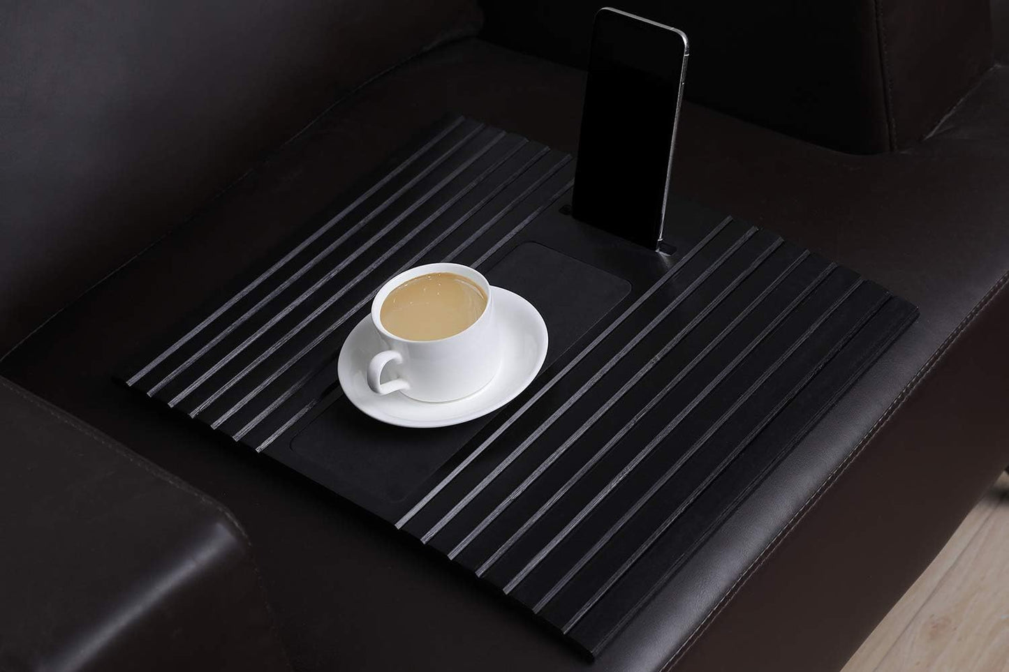 Sofa Arm Tray Table for Couch Flexible/Foldable Sofa Tray Couch Arm Table Perfect for Drinks Snacks Remote Control or Phone Great Arm Tray for Couch Armrest