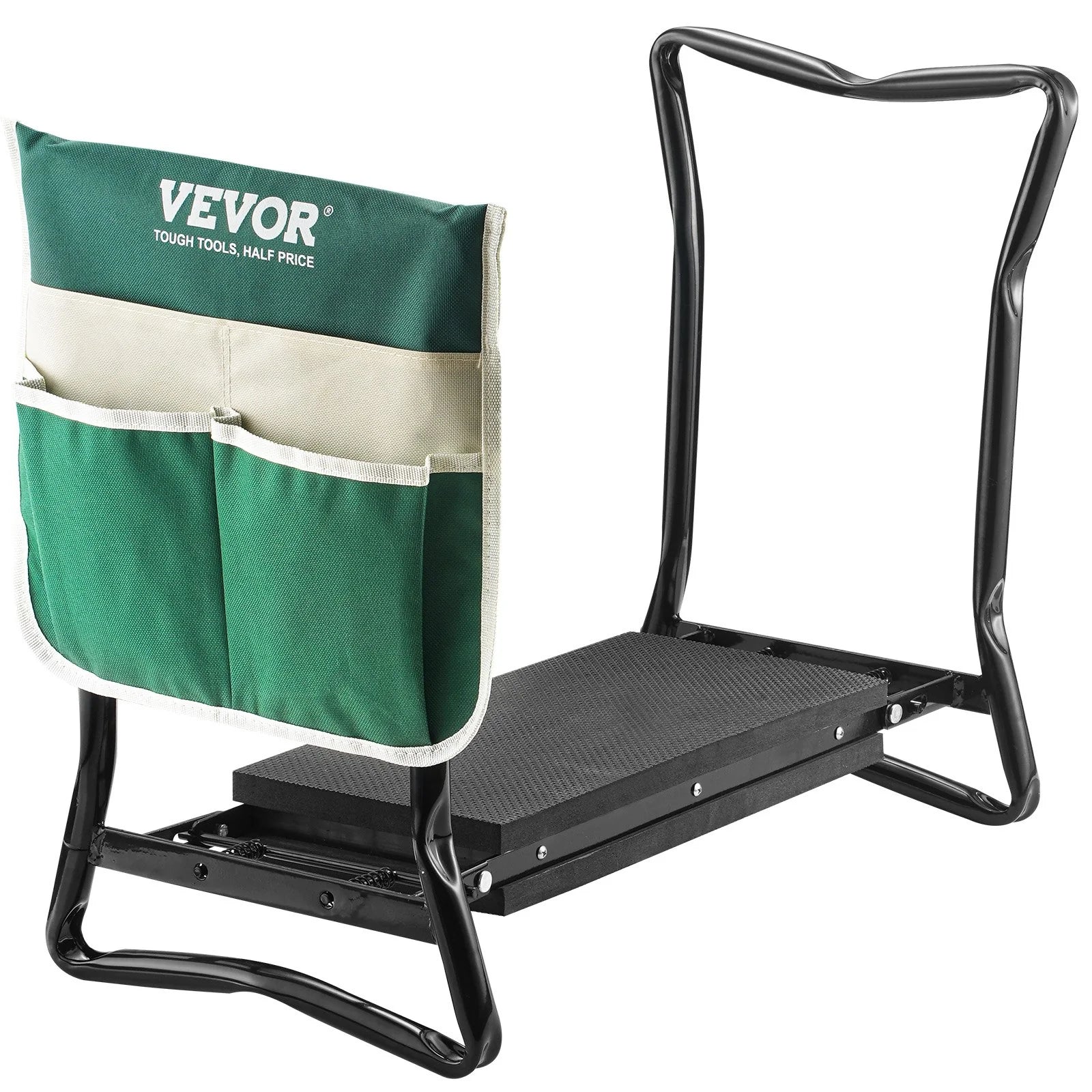 VEVOR Garden Kneeler and Seat, 330 Lbs Load Capacity, 8 EVA Wide Pad, Foldable Garden Stool, Kneeling Bench for Gardening with Tool Bag, Gifts for Women, Grandparents, Seniors, Mom and Dad