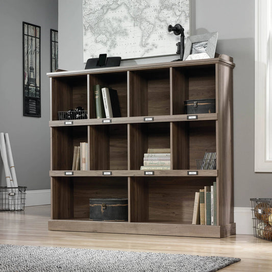 Barrister Lane Engineered Wood 10-Cubby Bookcase in Salt Oak