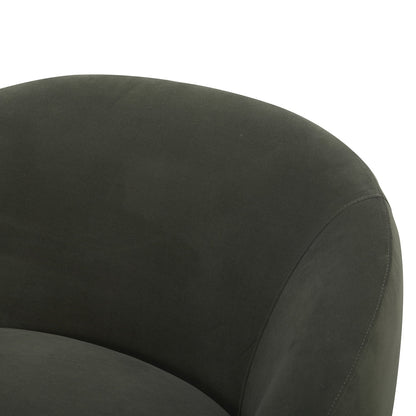 Mira Swivel Chair, Olive Velvet